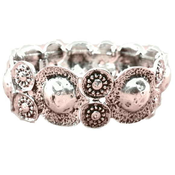 VTG Chico’s Textured,Coin, Bubble Rustic Bracelet